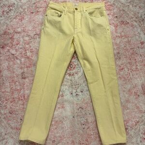 Like New Men's Sid Mashburn Yellow Jeans Size 32/34 but actually 32/27
